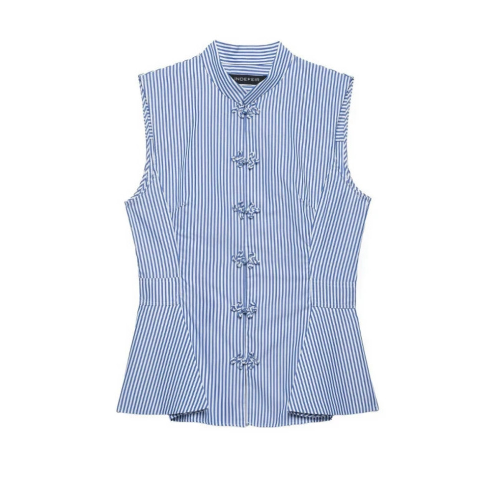 ZARA Summer New Striped Skirt Hem Trim Shirt Vest